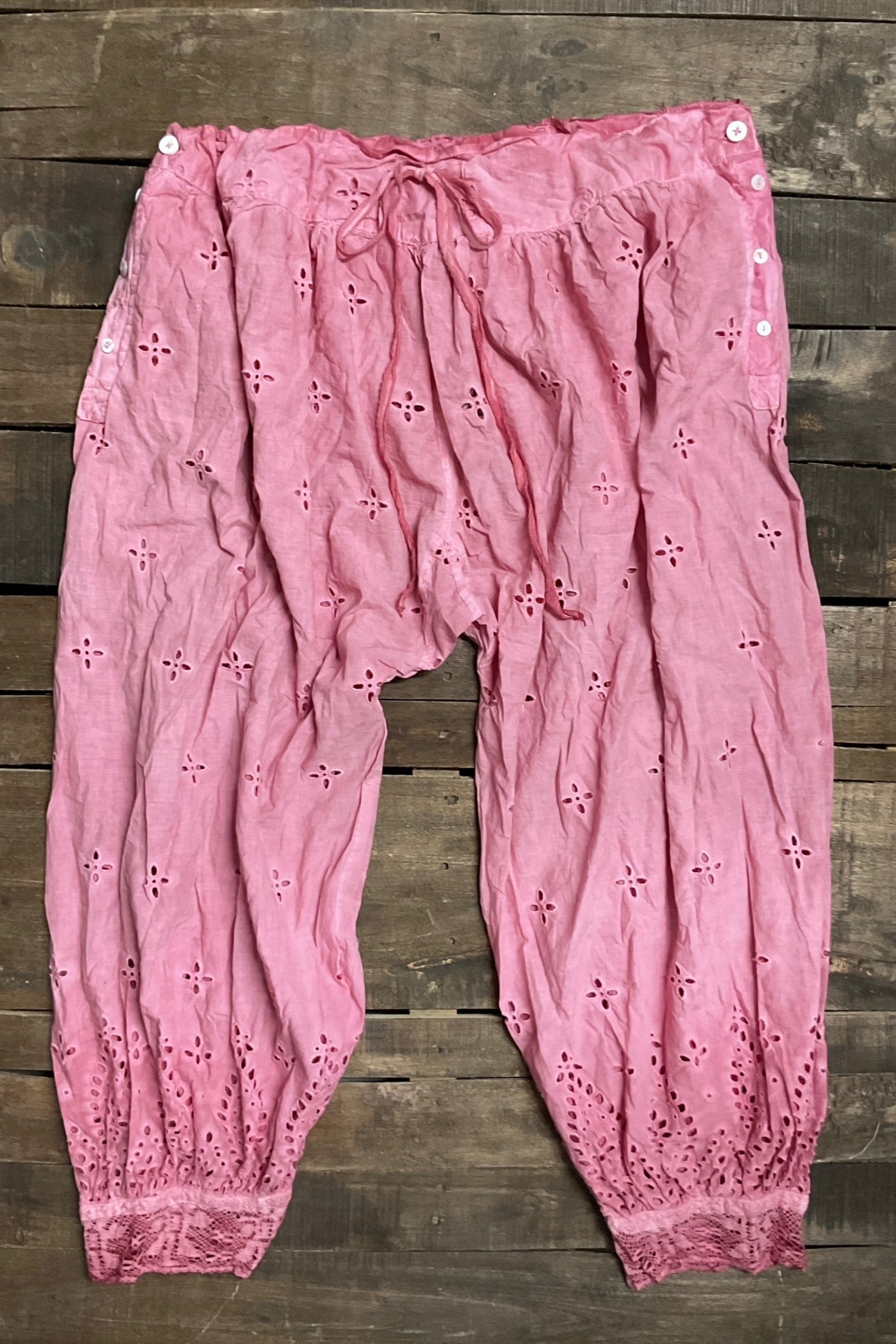 Heirloom Eyelet Bloomers Petal Pink - Front