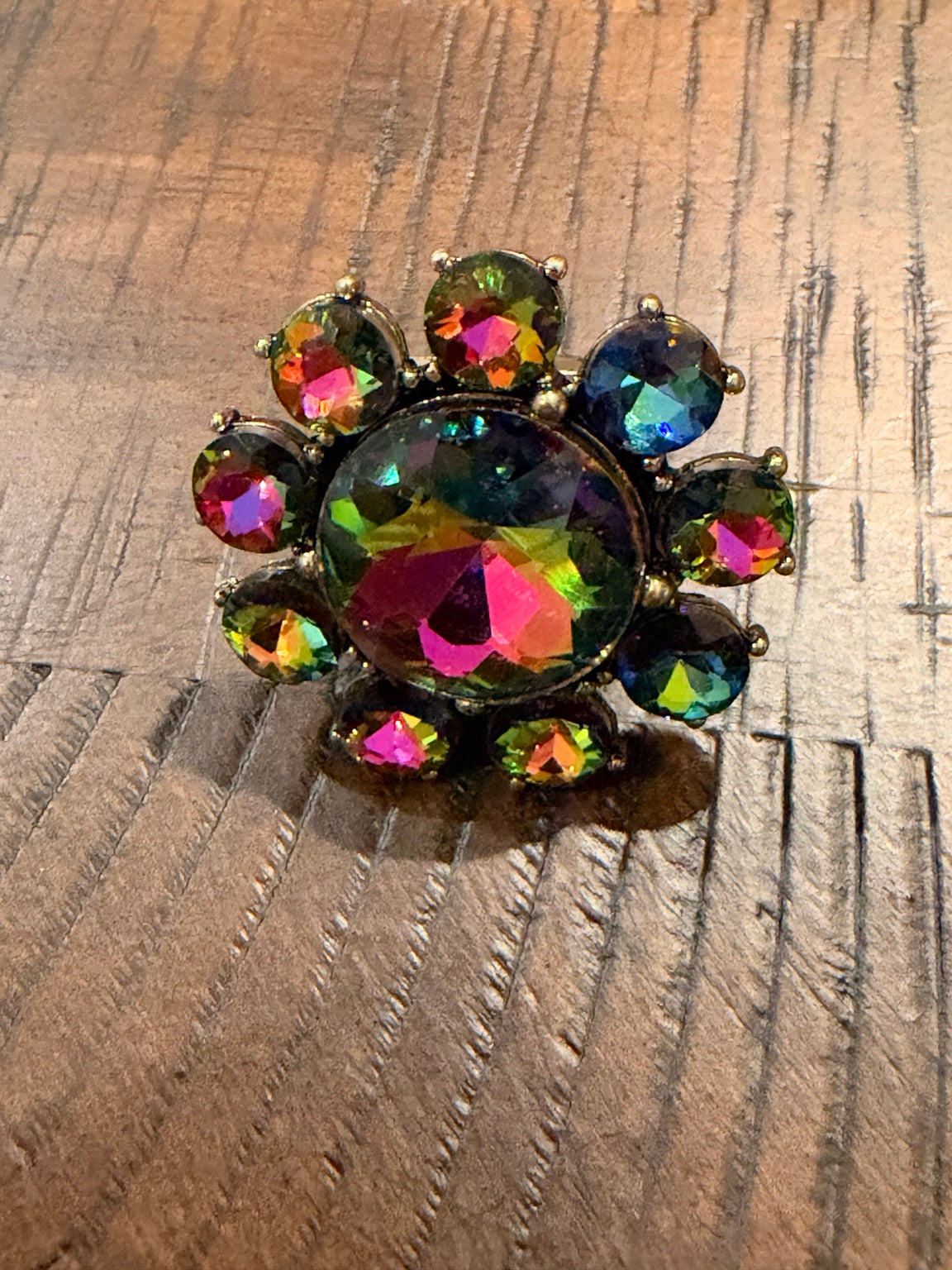 Alice flower statement ring - Volcano