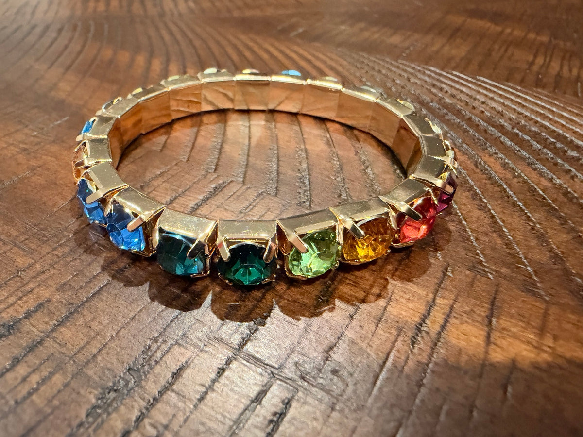 Alice Color Crush gold-tone stretch bracelet - Rainbow