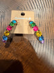 Alice round crystal hoop earrings in Rainbow