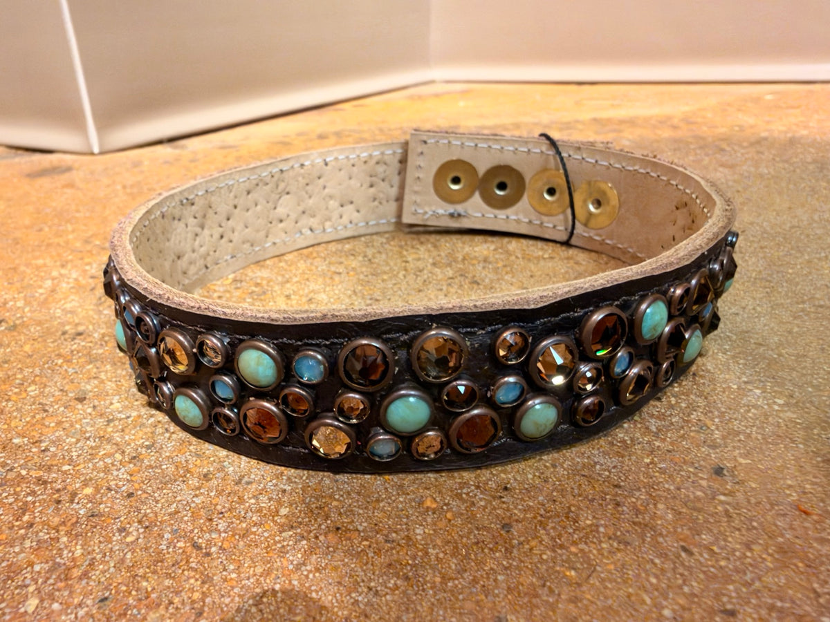 Brown / Turquoise & Amber
