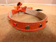 Kurtman Wild at Heart leather tie choker — Orange / Jewel Multi