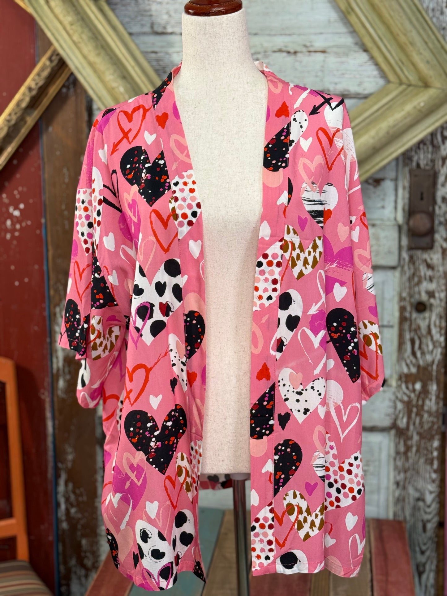 Multi Hearts Duster