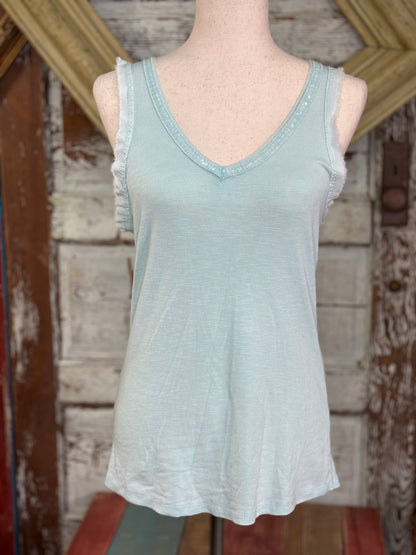 Made In Italy Sequin Tank