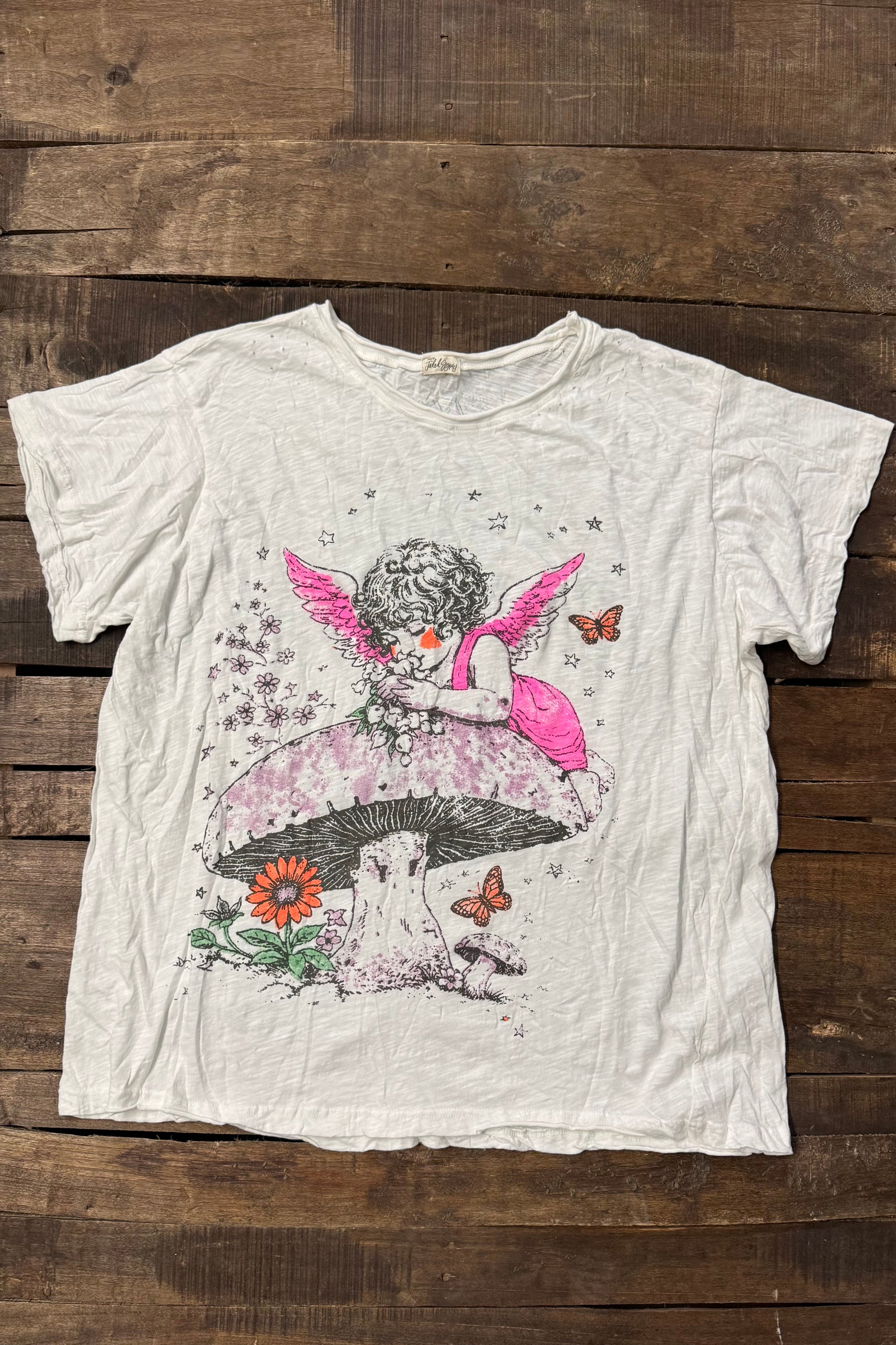 House of Jaded Gypsy Worn and Weathered Tee - Fairy front