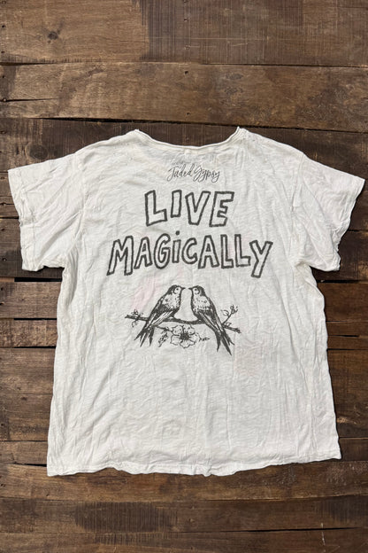 House of Jaded Gypsy Worn and Weathered Tee - Fairy back