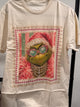 Keep It Gypsy Glam Grinch Rhinestone Graphic Tee in cream with pearl and rhinestone embellished frame