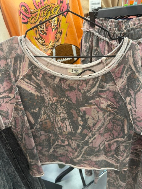 Pre-Order JHer Pink Camouflage Top #HT7414