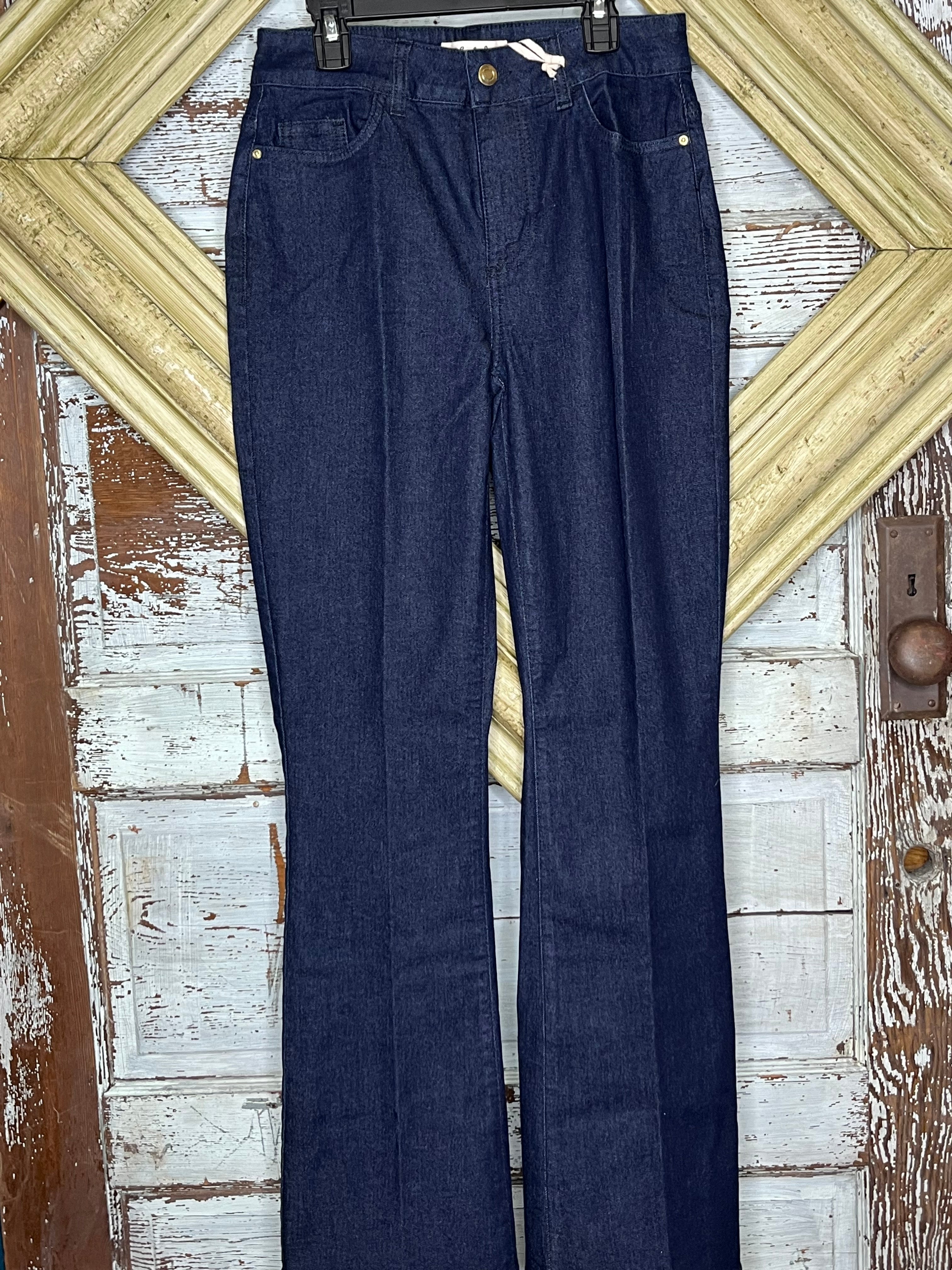 Raw Denim Bootcut Leg Pant