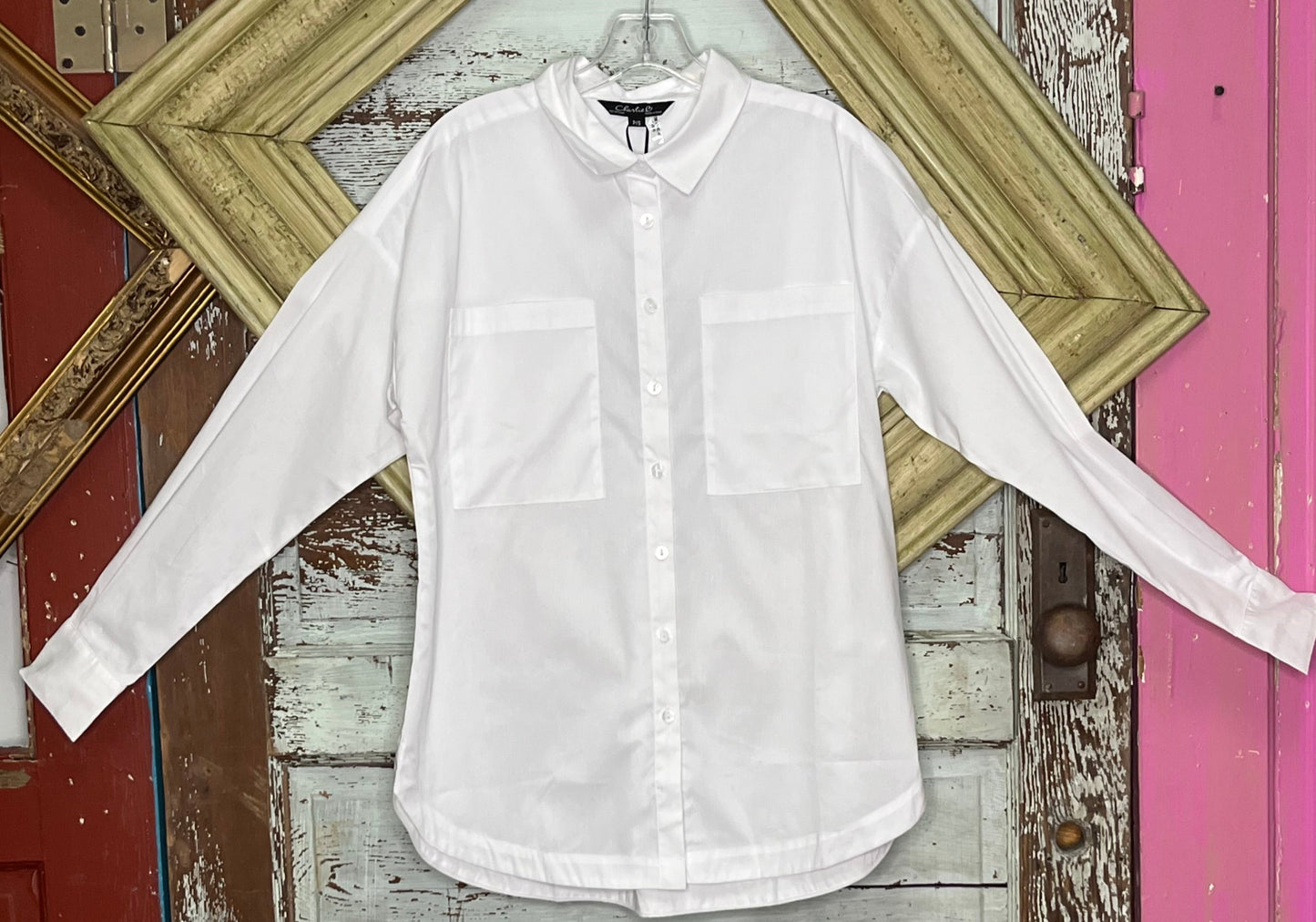 Long Sleeve Button-up Shirt With Pockets