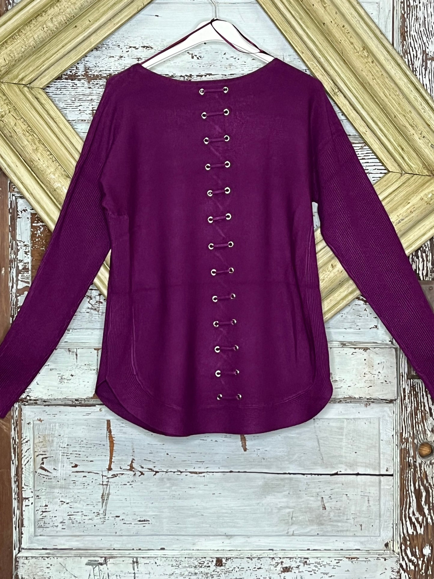 Mulberry Round Hem Sweater with pockets