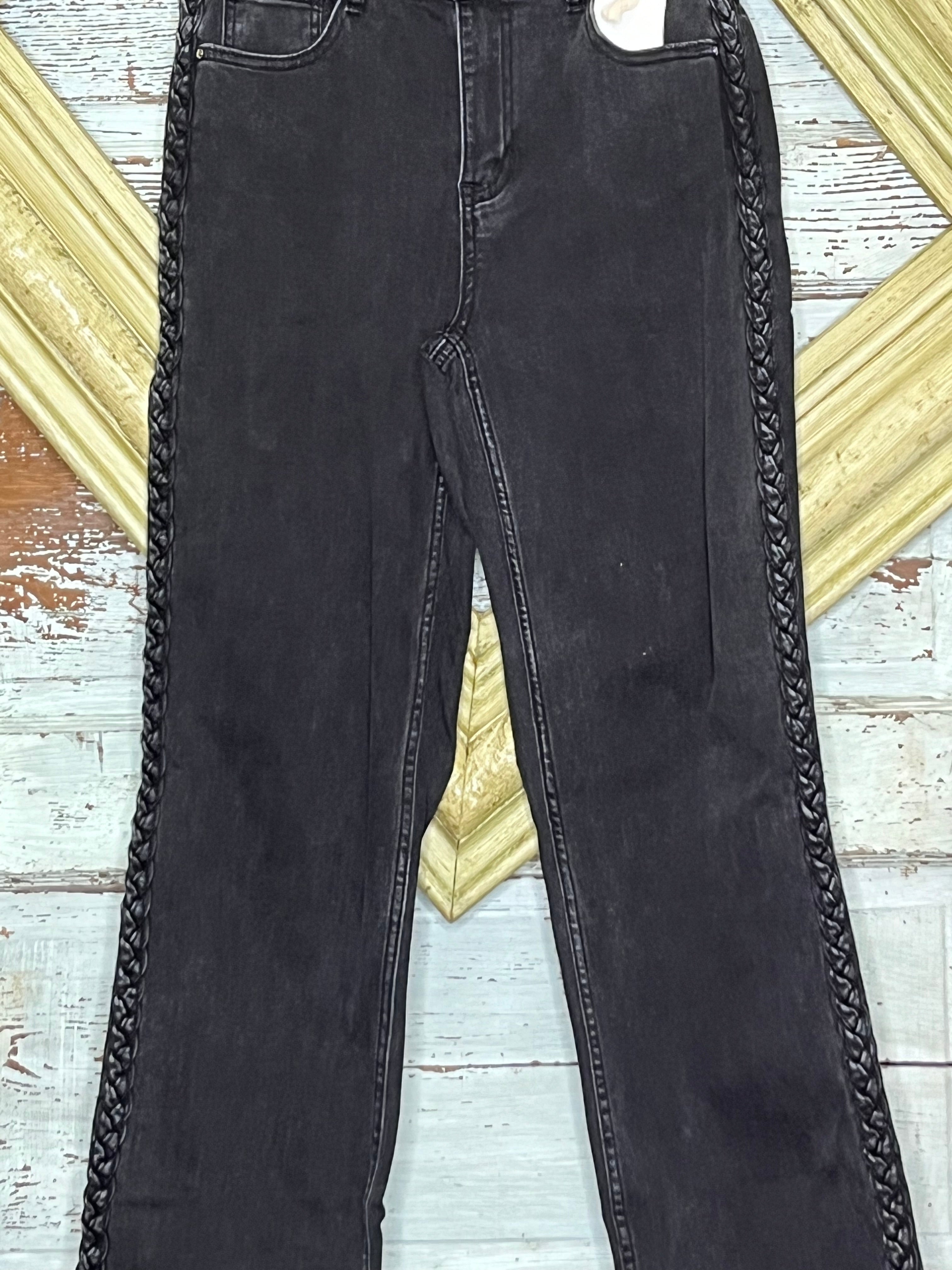 Braided Side Stright Leg Pant