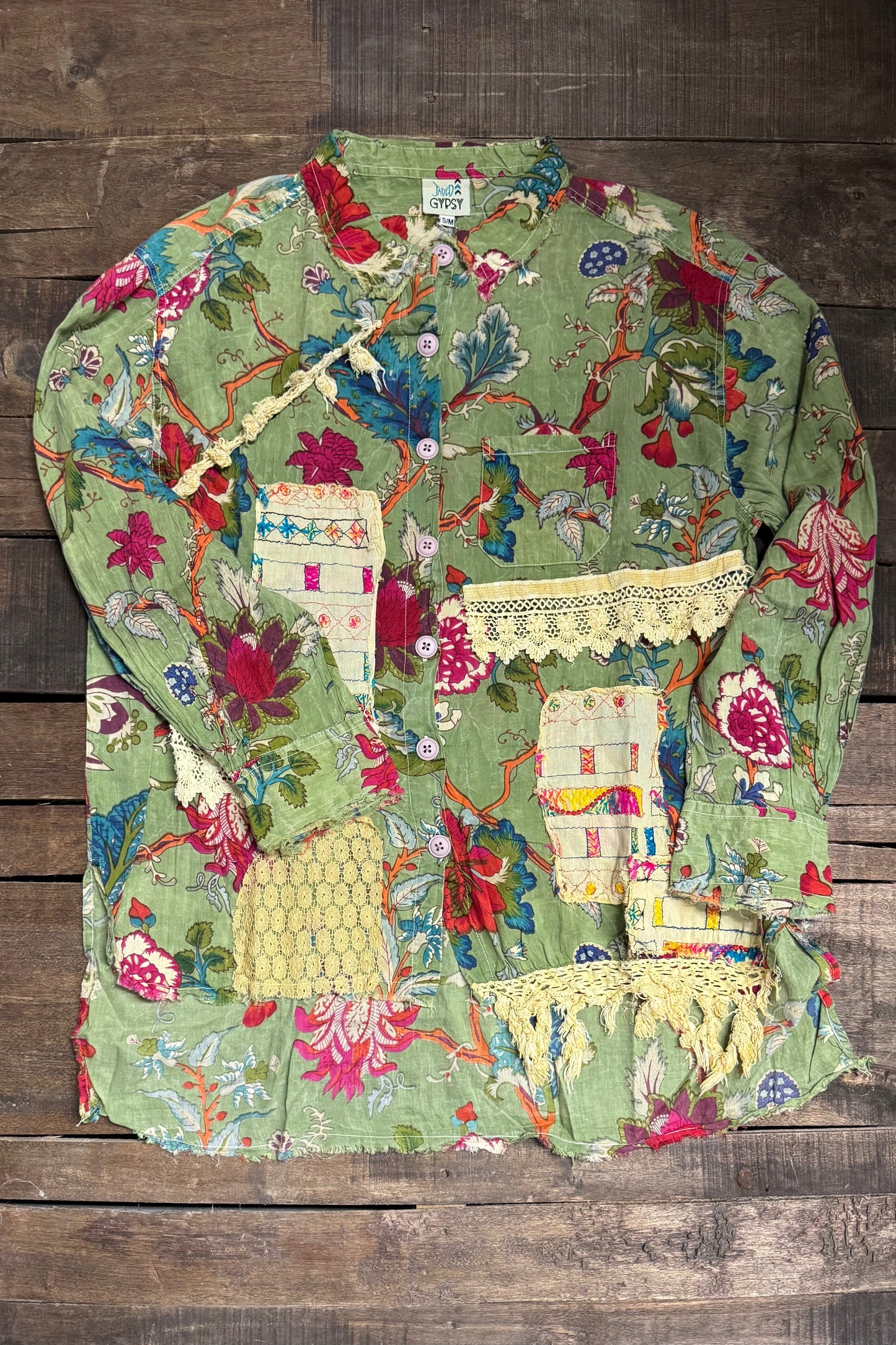 Star Gazing Top - Sage Floral