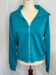 To The Way Turqoise Zipper Jacket