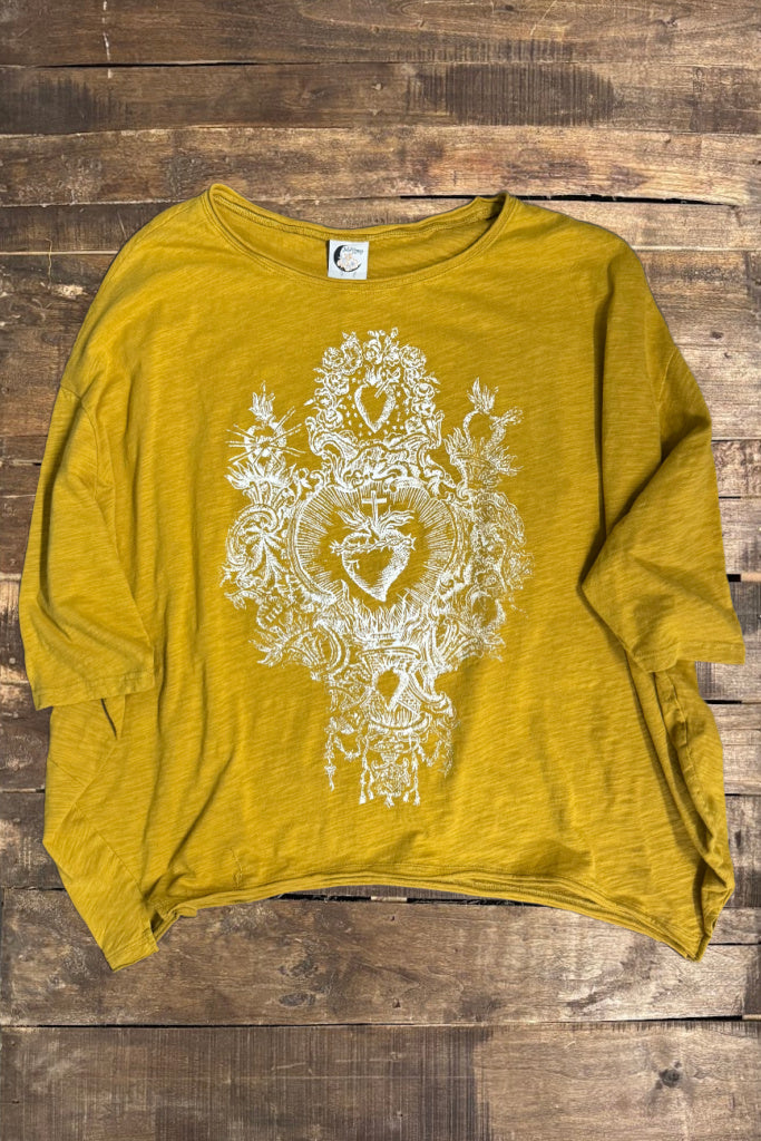 Jaded Gypsy be free top- Full of love mustard