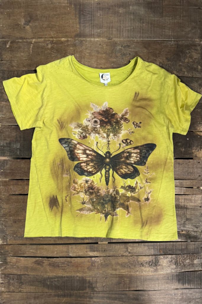 Jaded Gypsy Moon dance tee-Butterfly