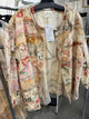 Paper Lace Natural floral patchwork button-front top PLC-190T