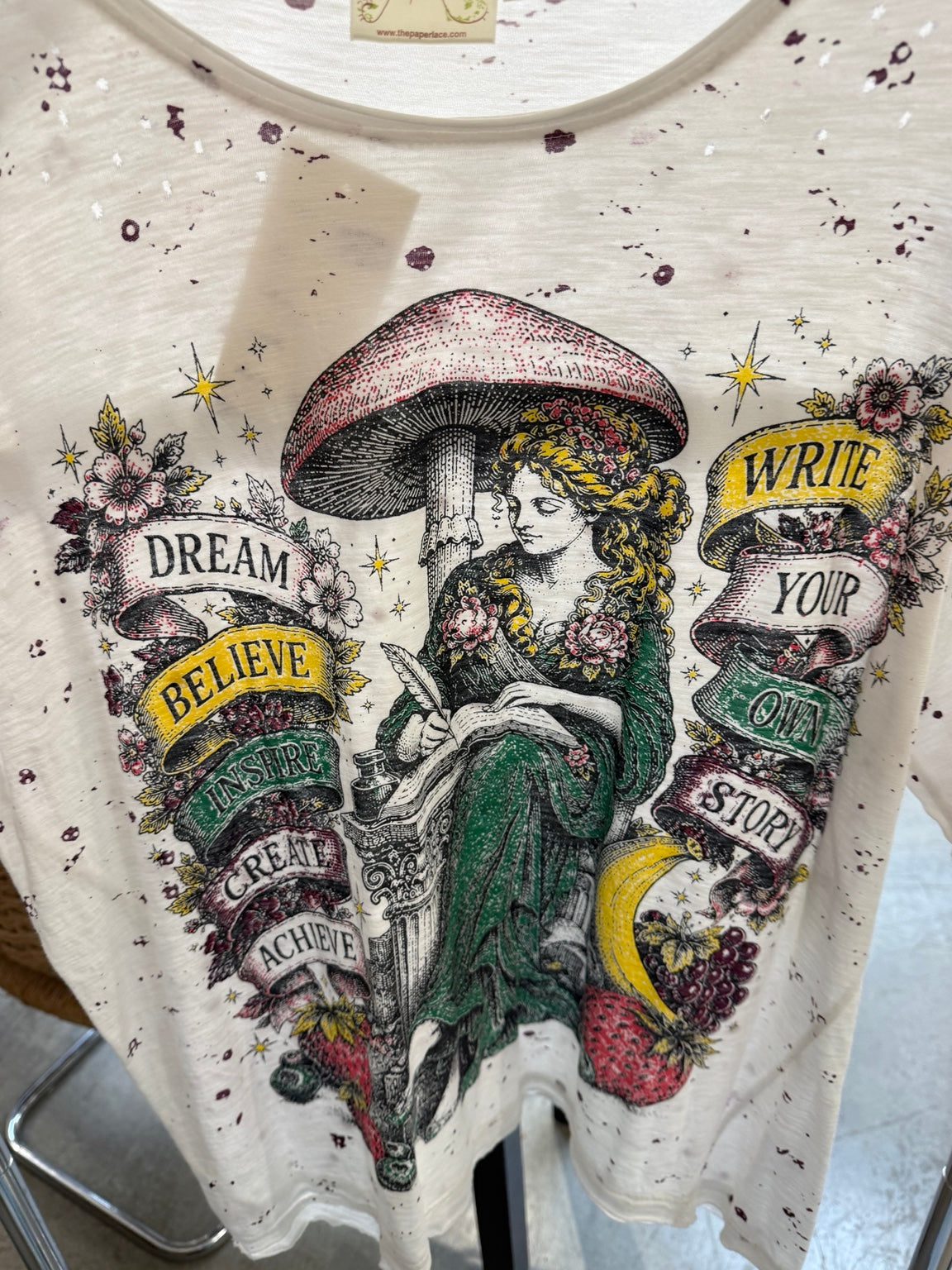 Paper Lace PL-G770T white Write Your Own Story graphic tee