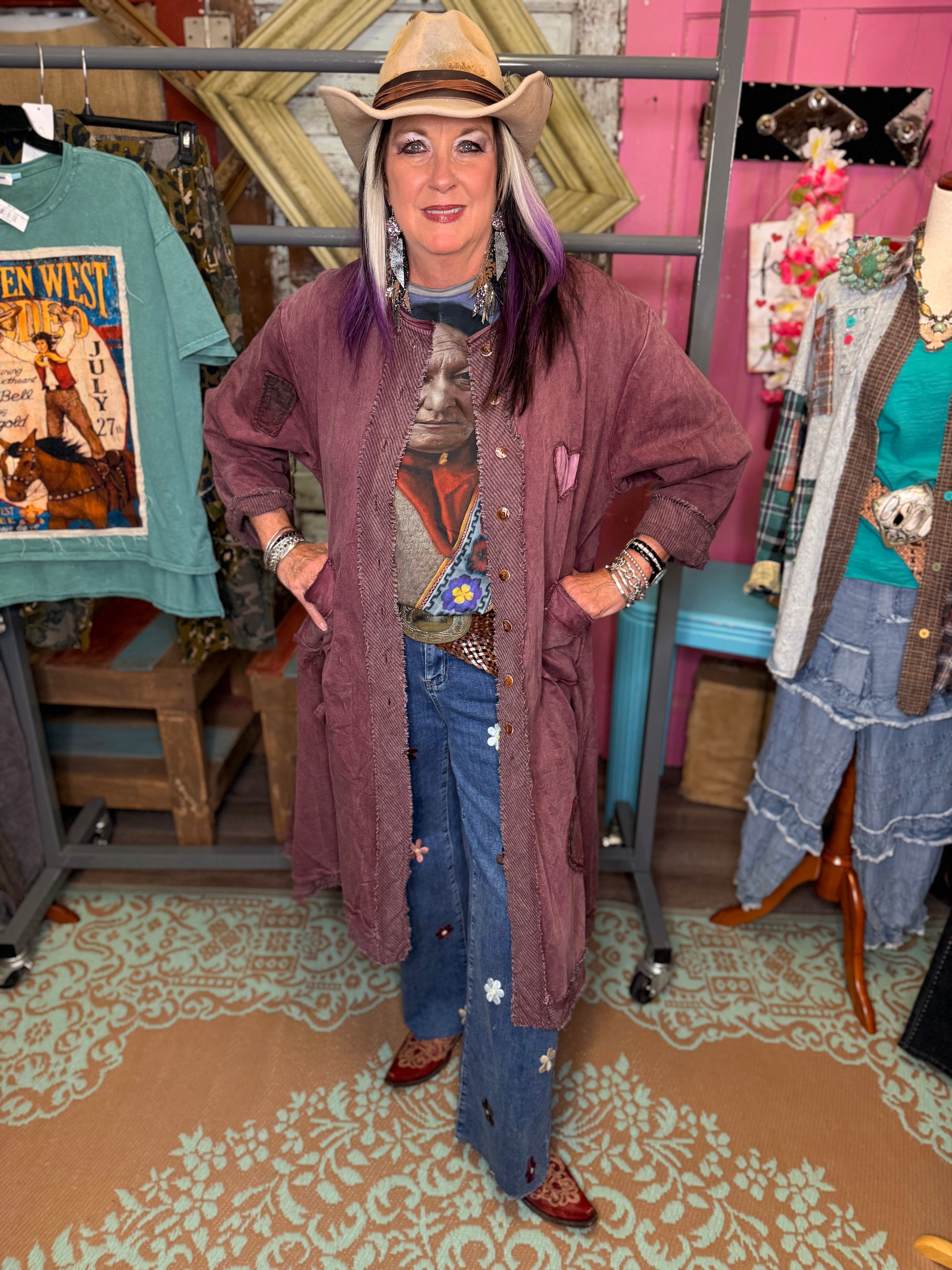 Paper Lace Plum Trencoat