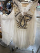 Paper Lace PL-R437D white embroidered flare top