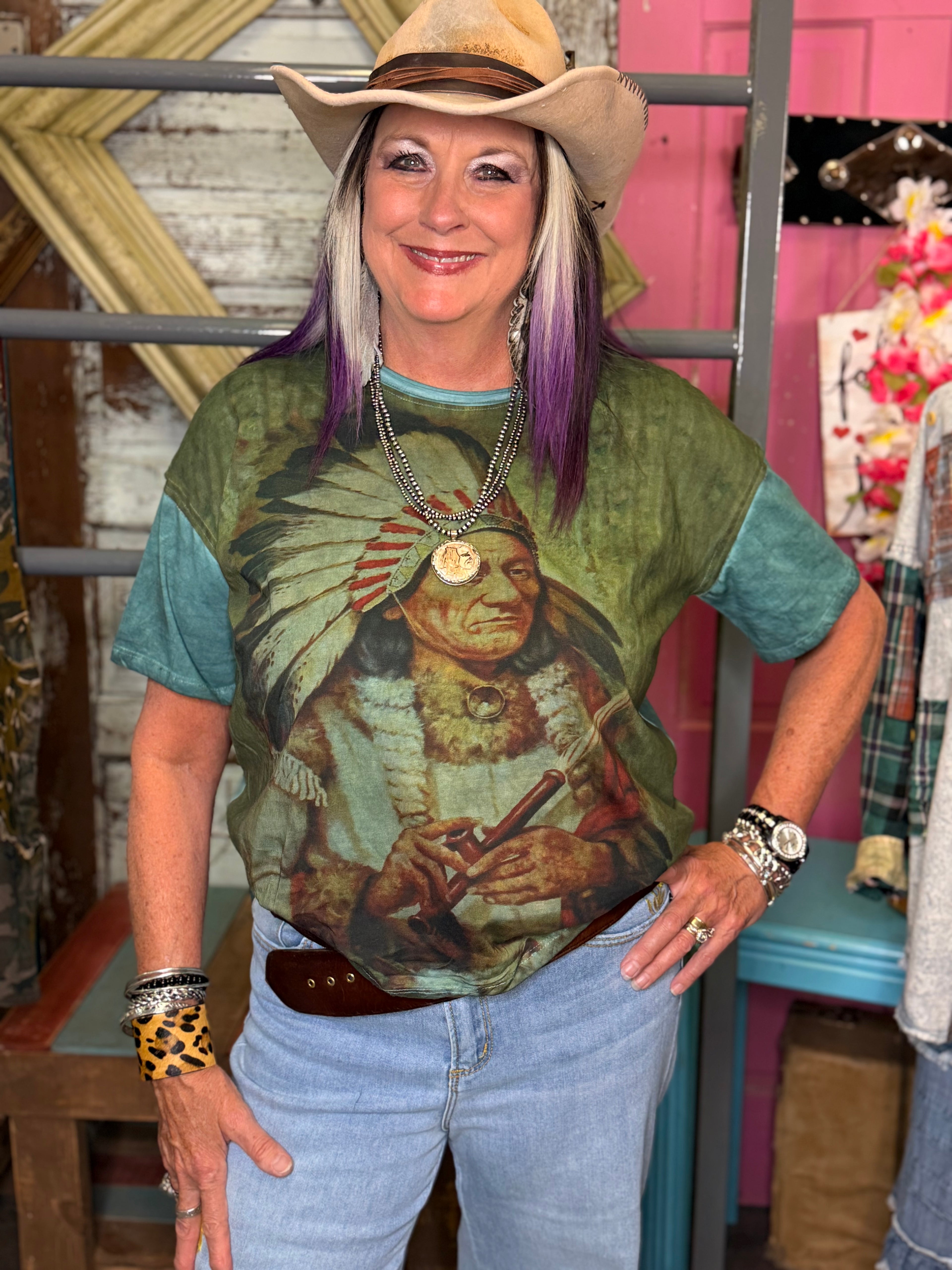 I Love Linen Heritage Headdress Tee