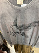 Paper Lace grey bird graphic top PL-C802T