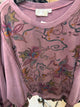 Purple Paper Lace floral panel pullover, One Size