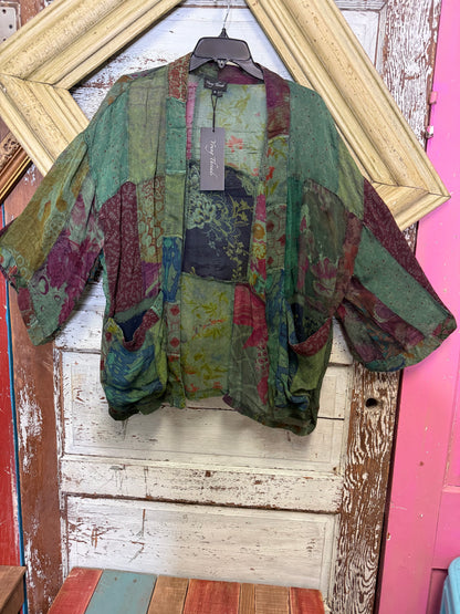 Western Overdyed Patches Kimono