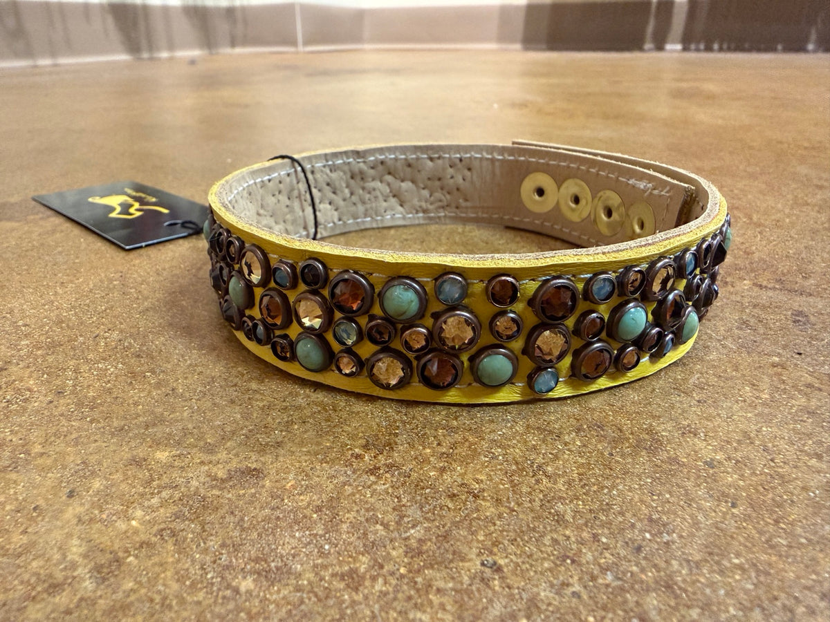Yellow / Turquoise & Amber Kurtman jeweled choker