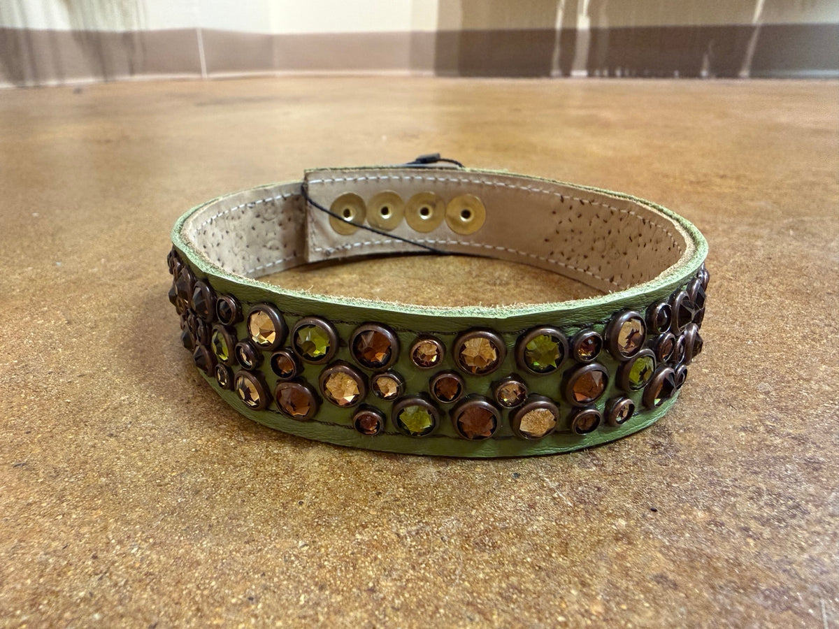 Olive / Green & Amber Kurtman jeweled choker