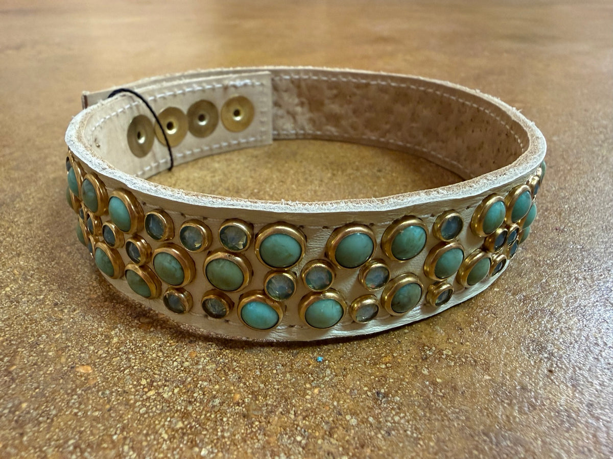 Ivory / Turquoise Kurtman jeweled choker