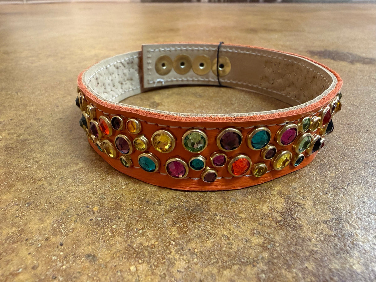 Orange / Rainbow Kurtman jeweled choker