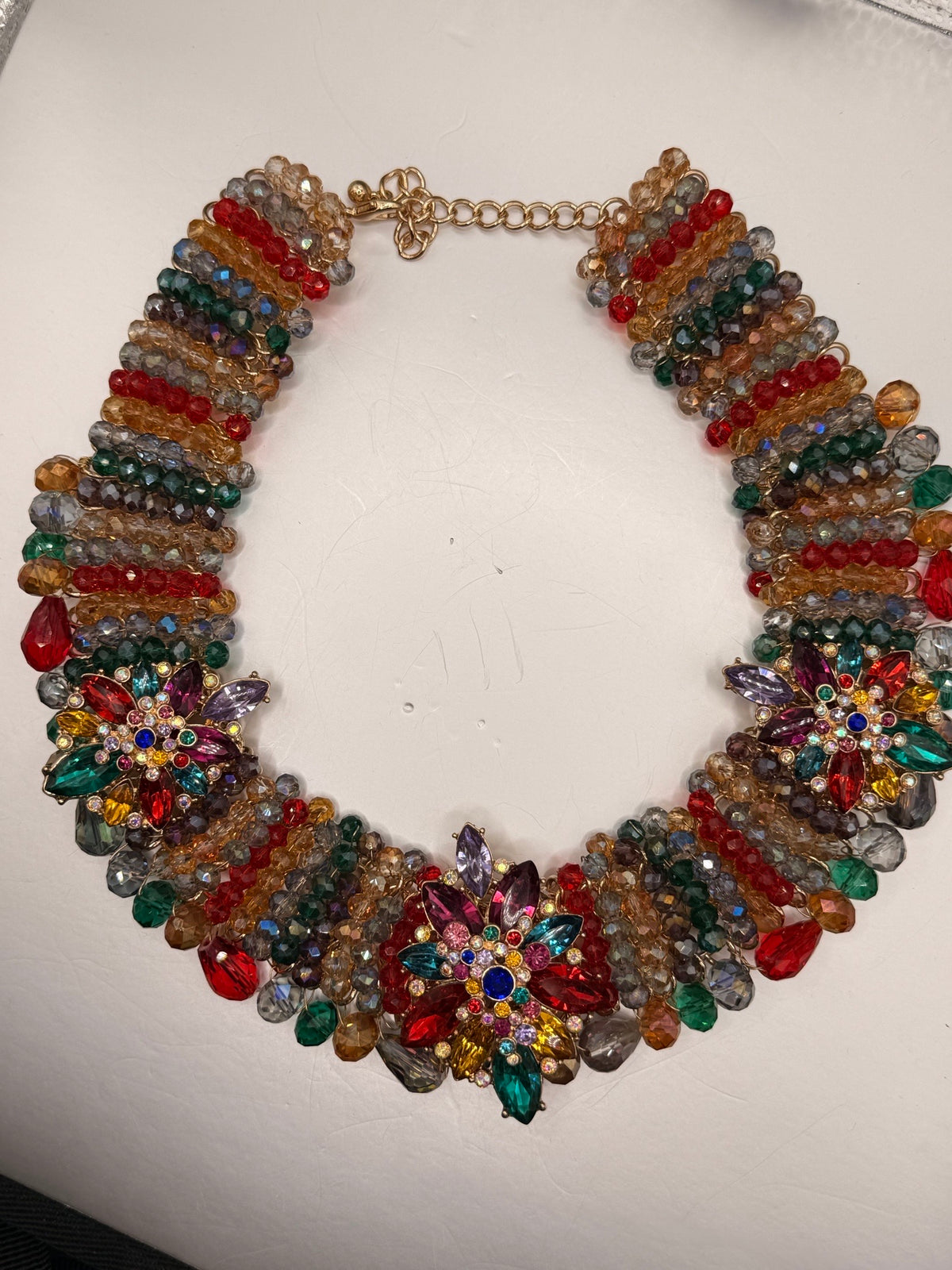 Pre Order Alice Floral Neckless - Luxury Bib Statement Necklace ...