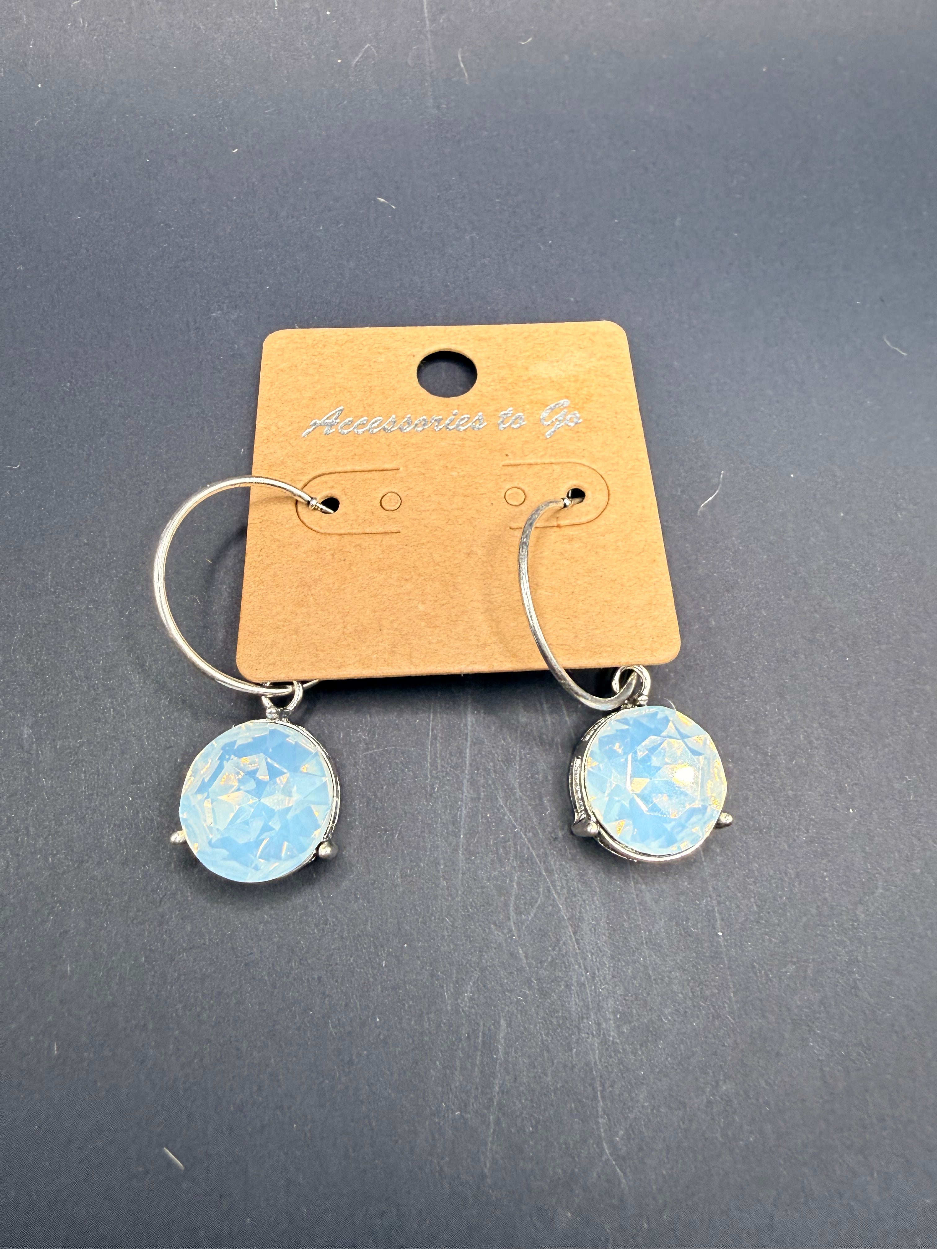 Pre Order Alice From Dallas Oval Crystal Hoop Earrings