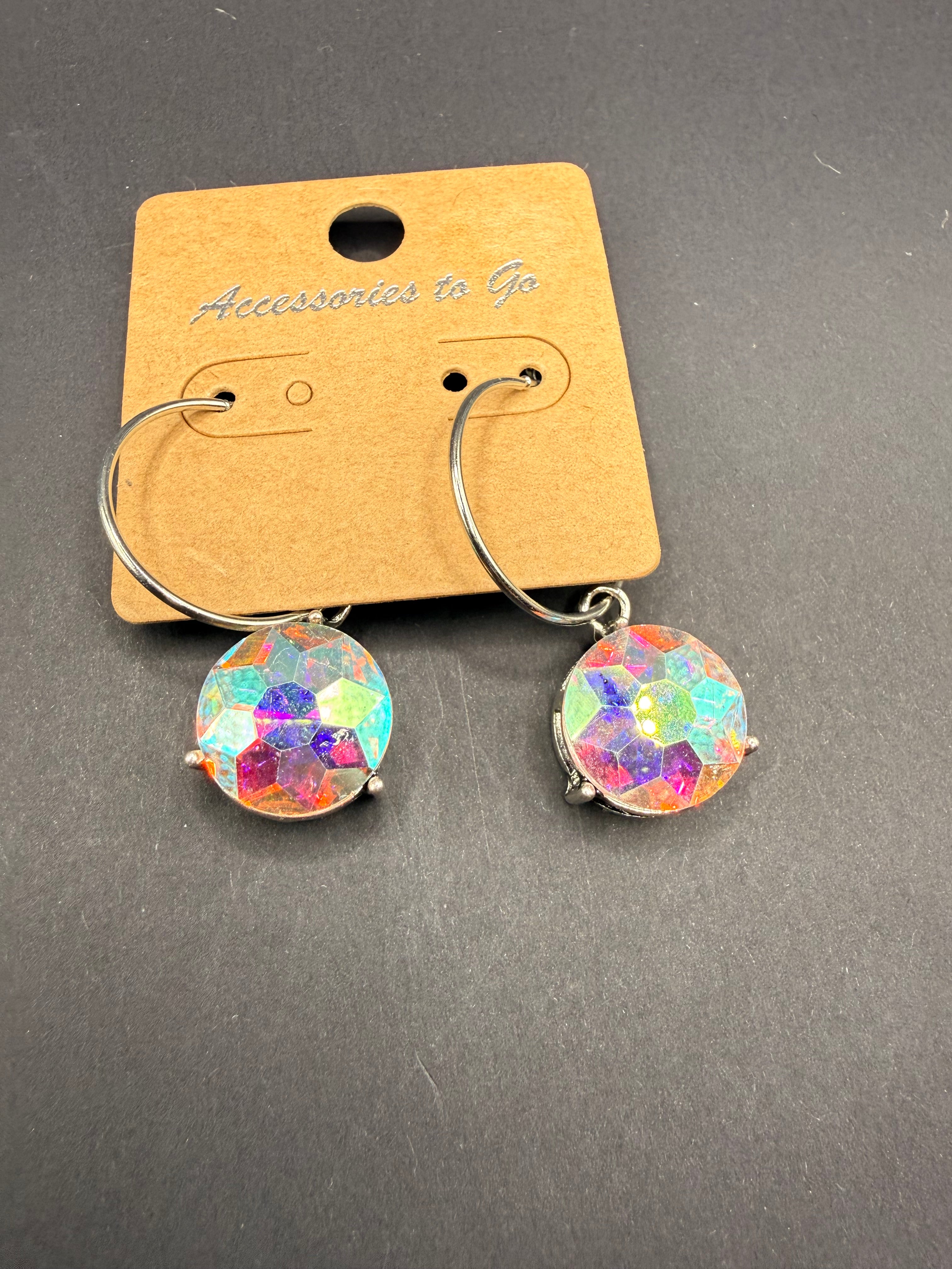 Pre Order Alice From Dallas Oval Crystal Hoop Earrings