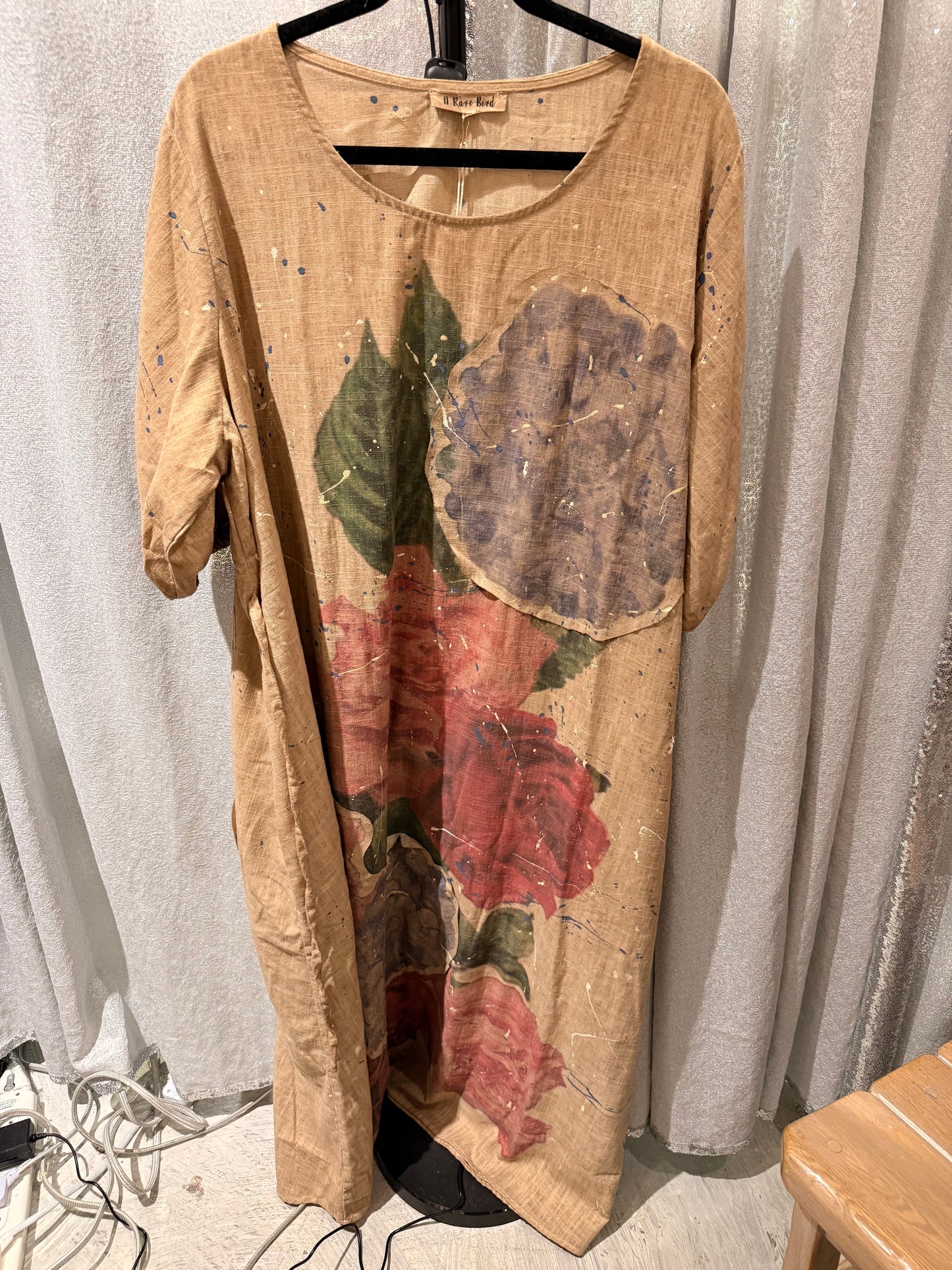 A Rare Bird Linen Rose Dress