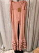 A Rare Bird Pink Polka Dot Leggings with Ruffles