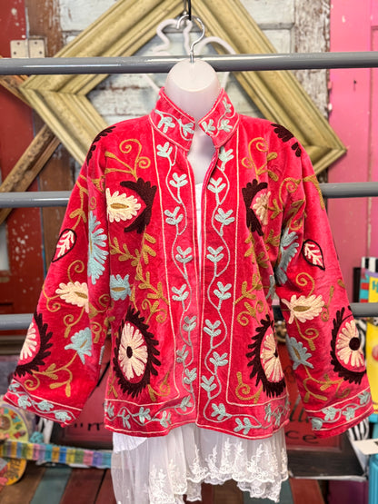 Felecia Bella Velvet Emboriered short Jacket
