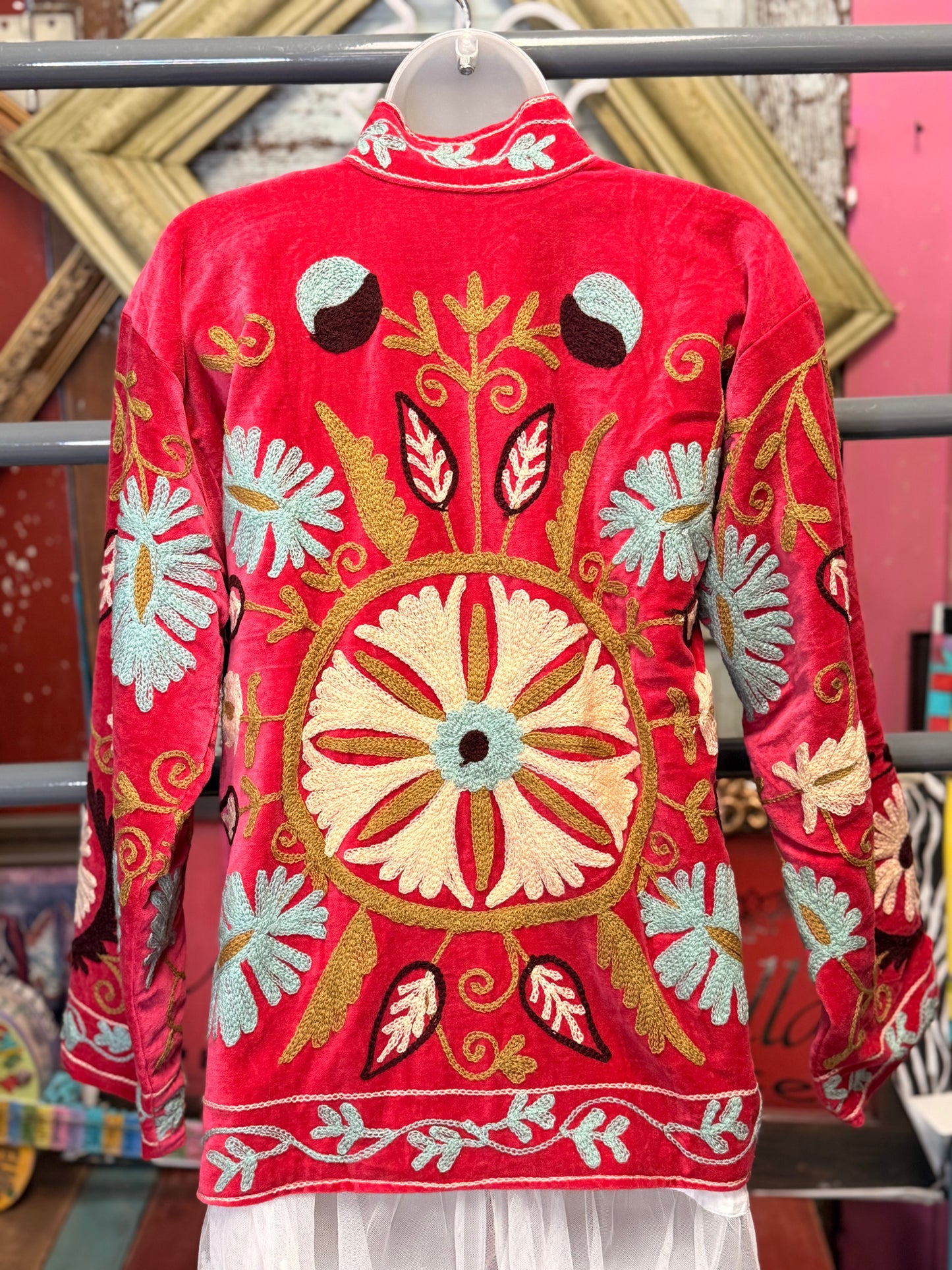 Felecia Bella Velvet Emboriered short Jacket