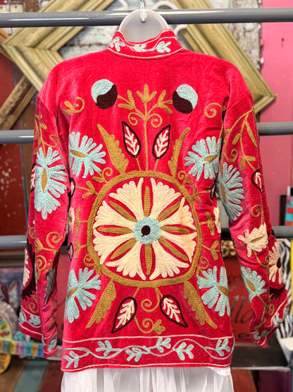 Felecia Bella Velvet Emboriered short Jacket