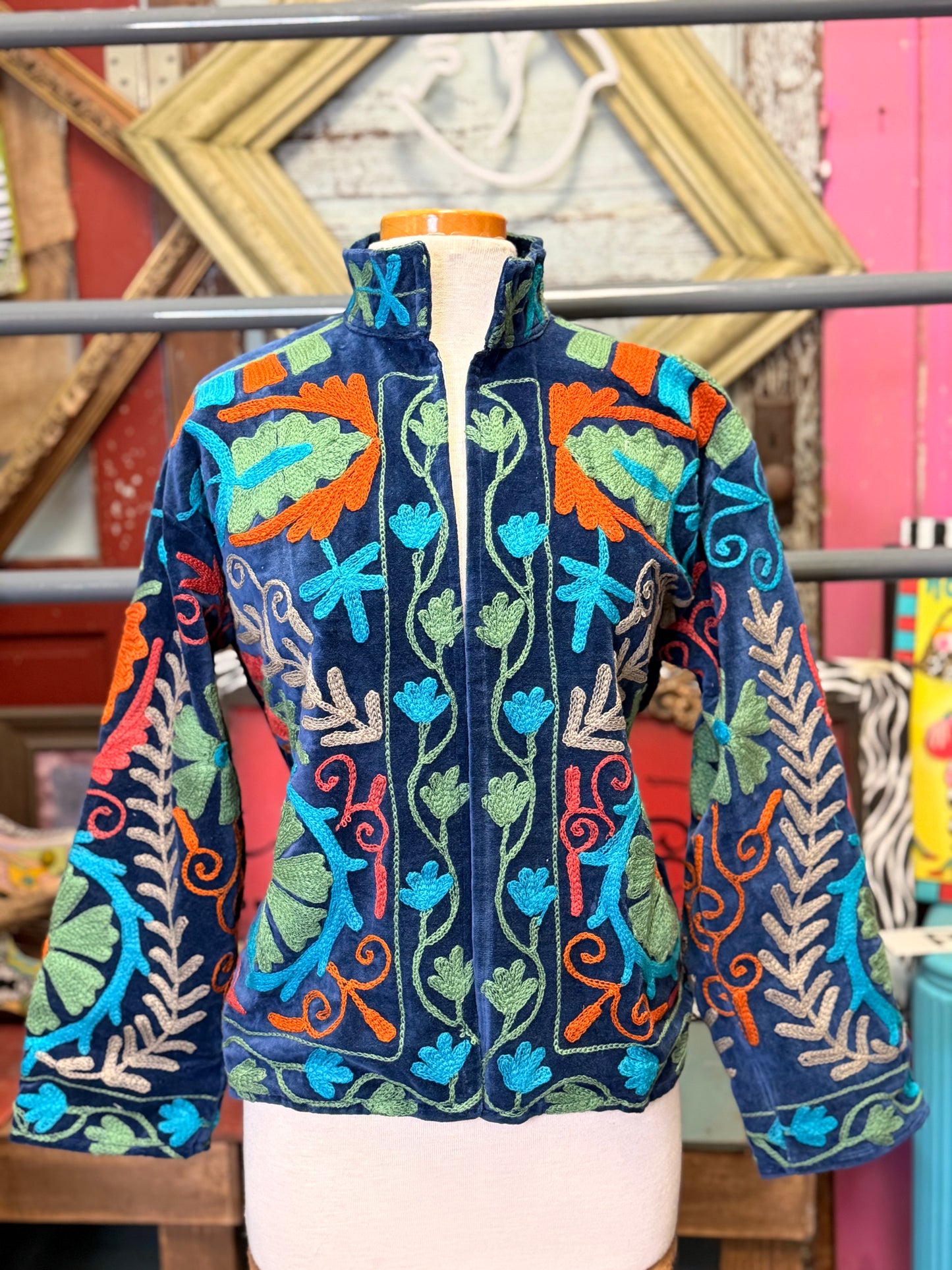 Felecia Bella Velvet Emboriered short Jacket