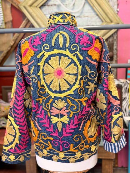 Felecia Bella Denim Embroidered Jacket