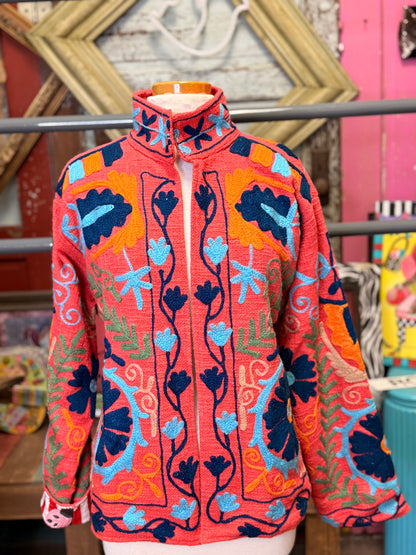 Felecia Bella TNT Cotton Emboridery Short Jacket