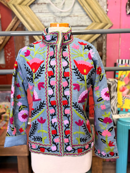 Felecia Bella Denim Embroidered Jacket