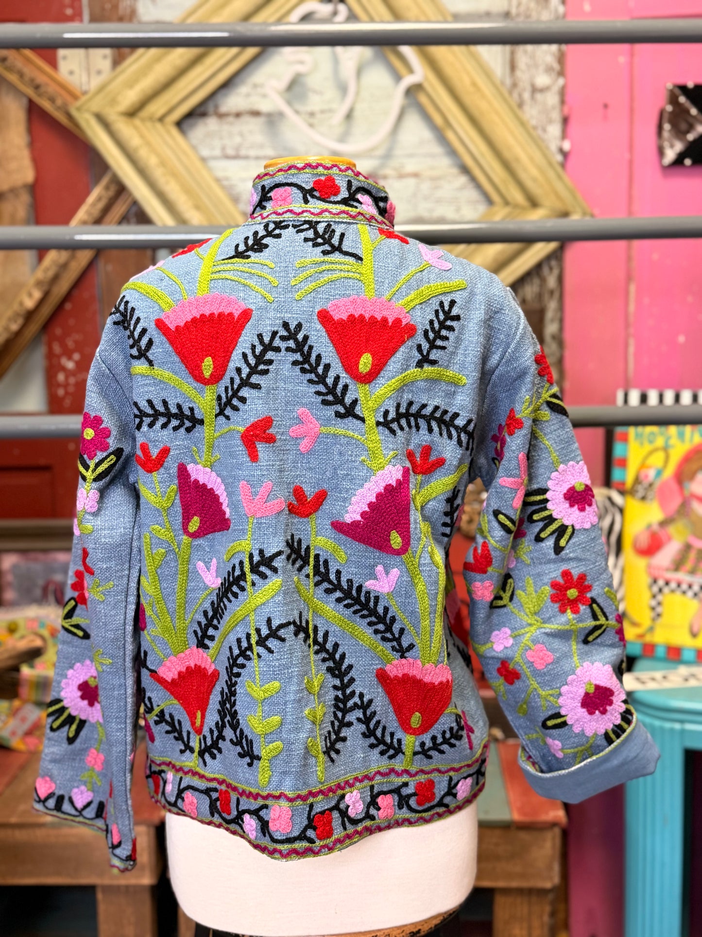 Felecia Bella Denim Embroidered Jacket