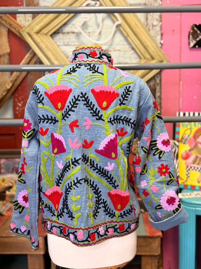 Felecia Bella Denim Embroidered Jacket