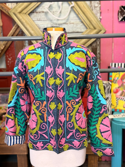 Felecia Bella Denim Embroidered Jacket