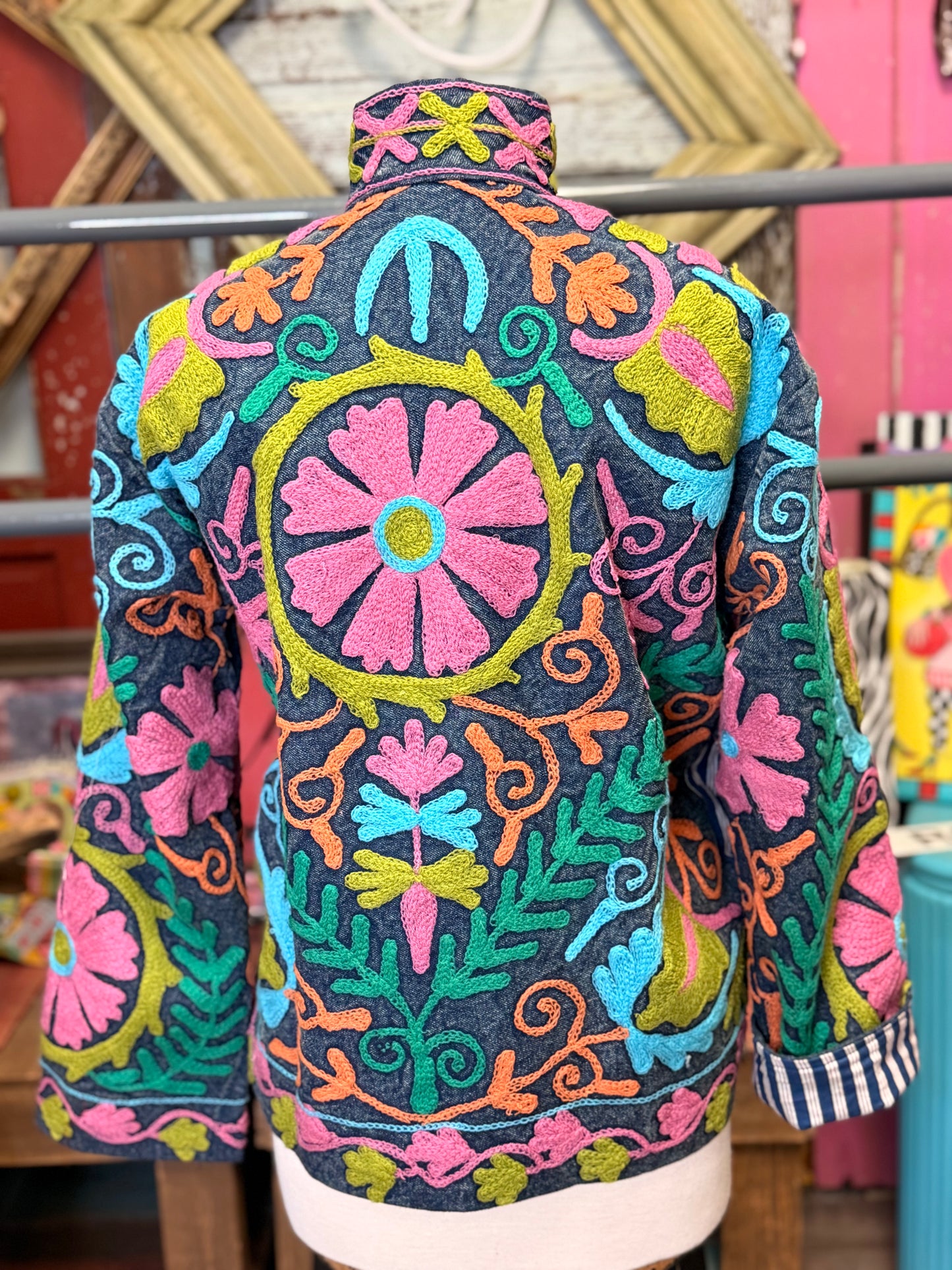 Felecia Bella Denim Embroidered Jacket