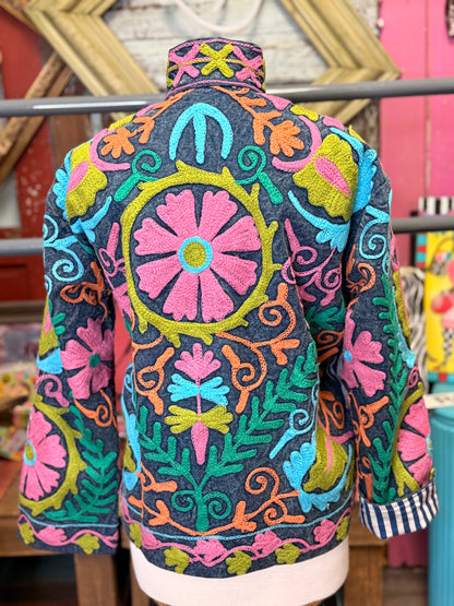 Felecia Bella Denim Embroidered Jacket