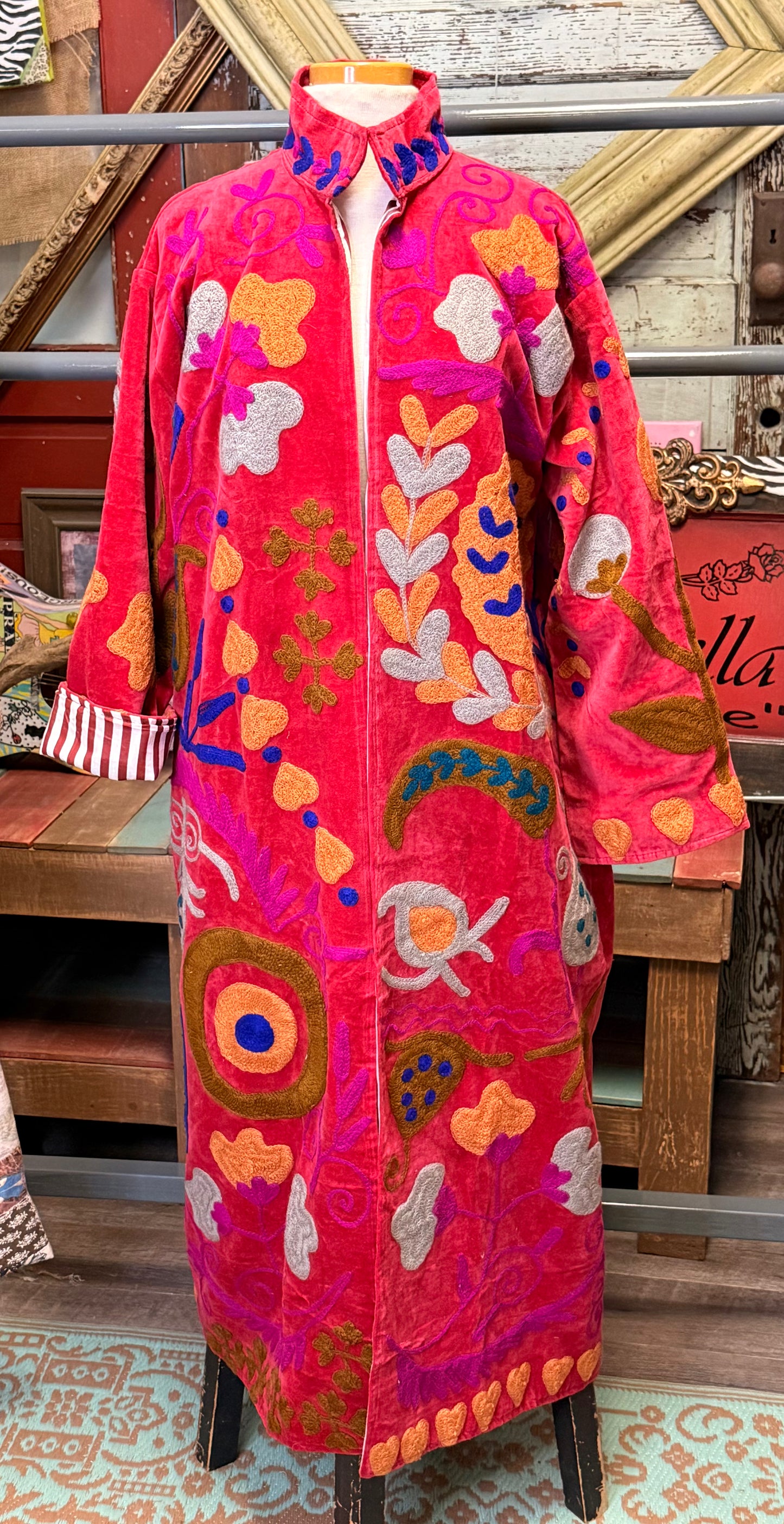 Felecia Bella Long Velvet Jacket